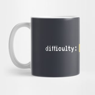 Difficulty Adulthood in black Mug